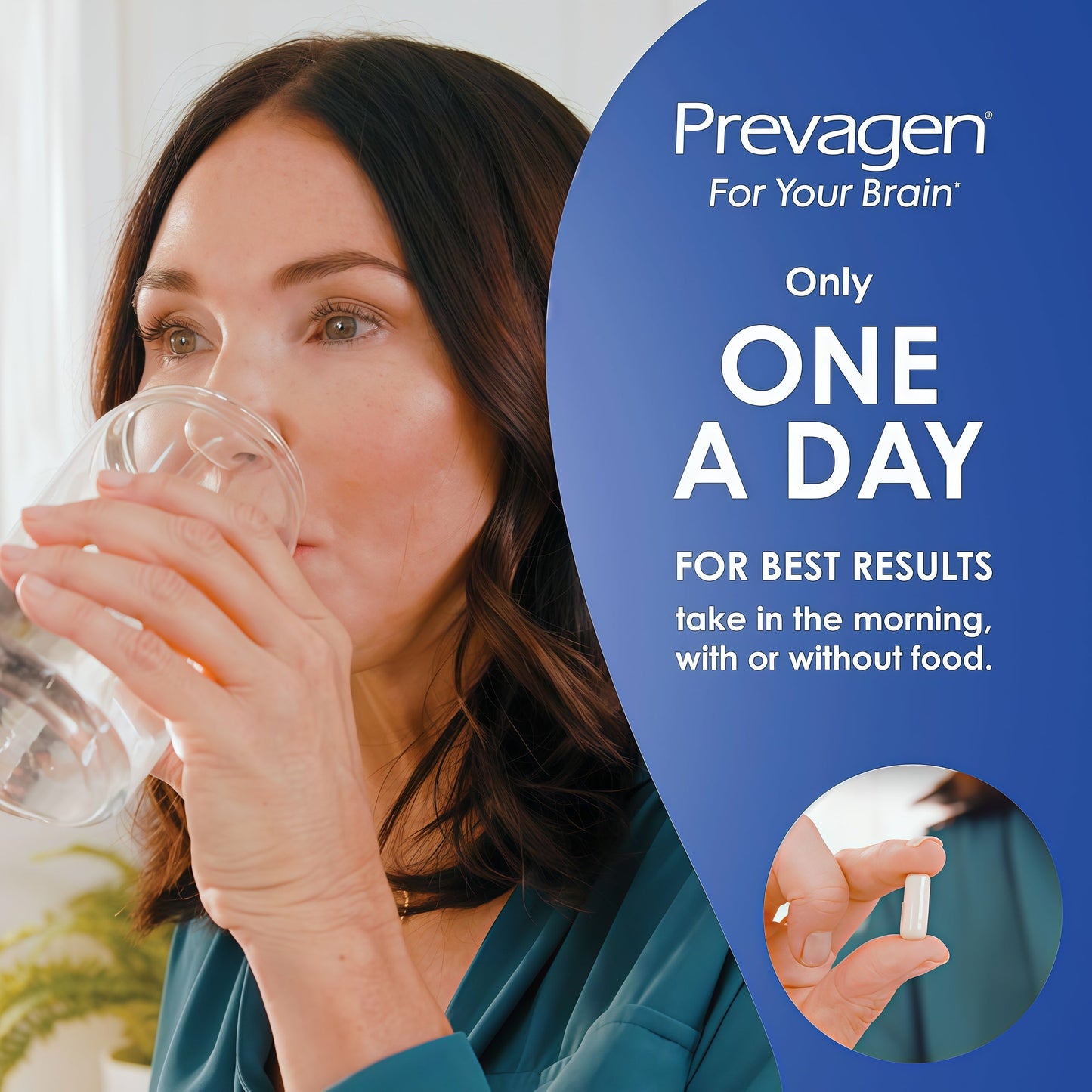 Prevagen Regular Strength with Storage Box, 60 Capsules, 1-Pack | For Your Brain, 2 Month Supply, 10mg Apoaequorin, 50mcg Vitamin D3